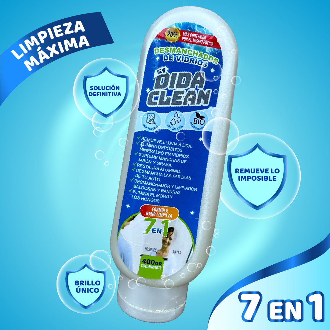 DESMANCHADOR DE VIDRIOS EFECTO DIAMANTE DIDA CLEAN