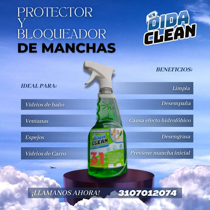 PROTECTOR Y BLOQUEADOR DE MANCHAS EN VIDRIOS DIDA CLEAN